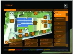 La tecnologia Hi Vision offre un´interfaccia grafica personalizzabile sulle esigenze dell´utilizzatore. Gestisce tutta la tecnologia dell’abitazione e permette di navigare e interagire virtualmente con ogni funzione dell’impianto domotico.